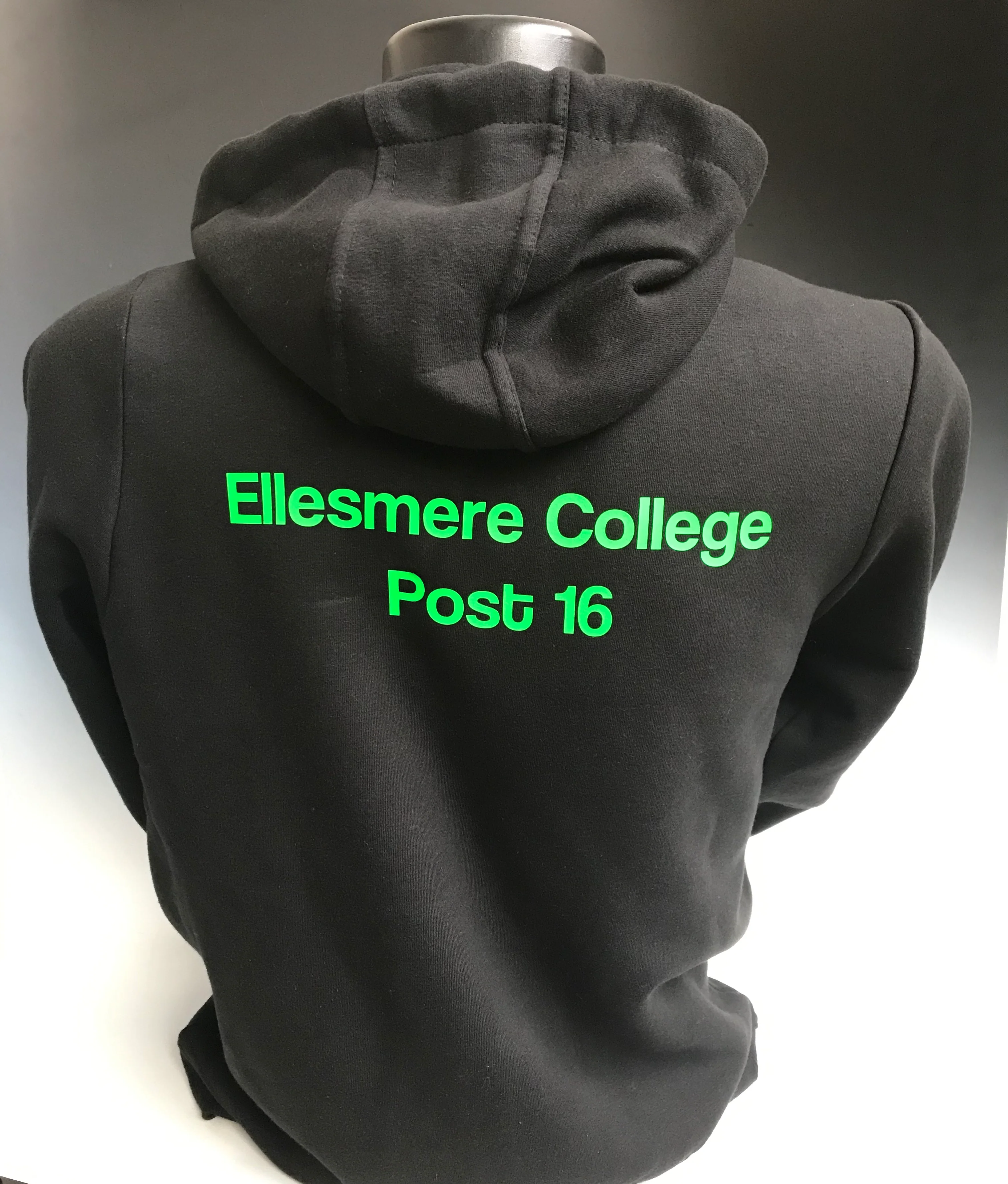 Ellesmere College Post 16 Hoodie, Black.(JH150) - Image 2